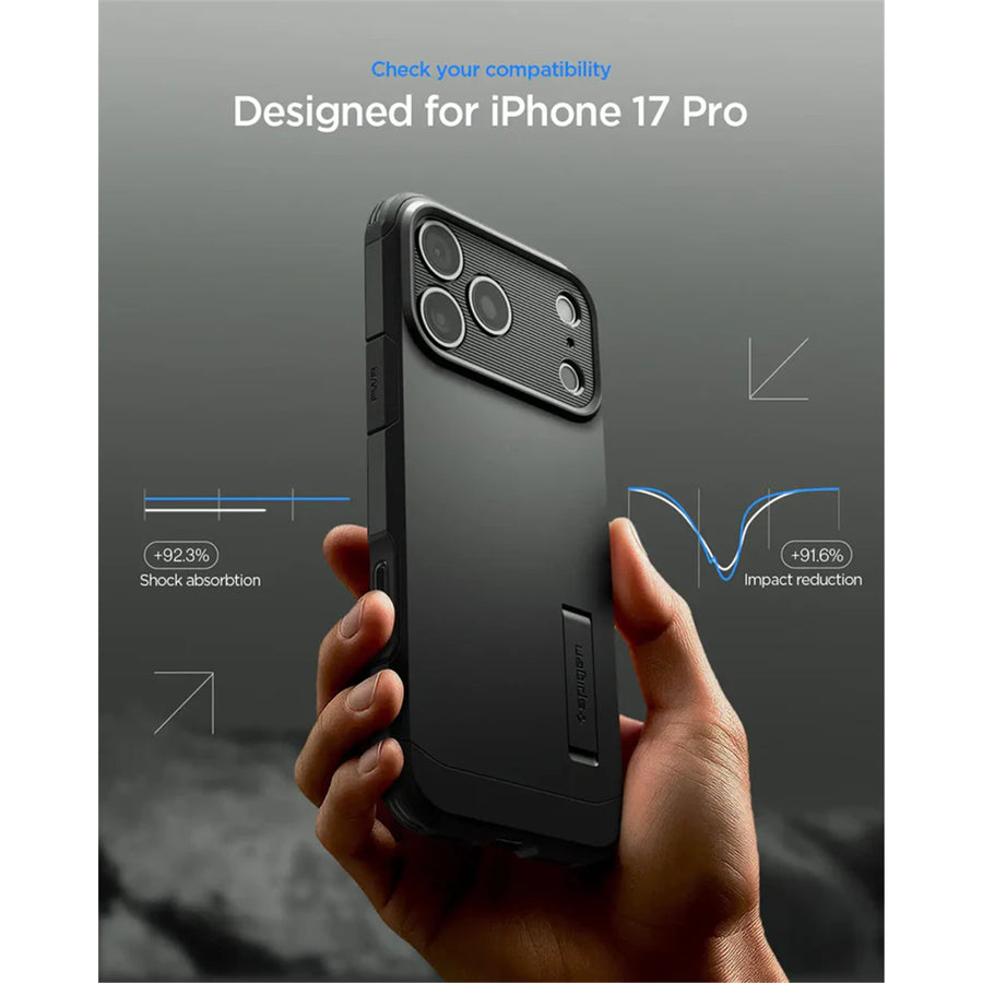 Spigen iPhone 17 Pro (6.3") Tough Armor  Magfit Case - Black