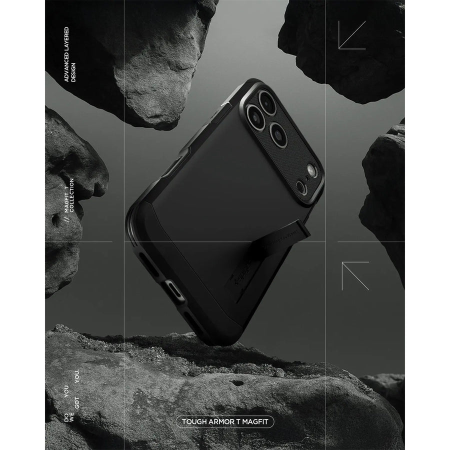 Spigen iPhone 17 Pro (6.3") Tough Armor  Magfit Case - Black