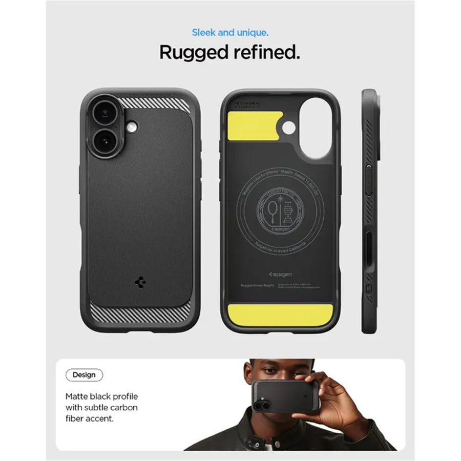 Spigen iPhone 17 (6.3") Rugged Armor  MagFit Case - Black