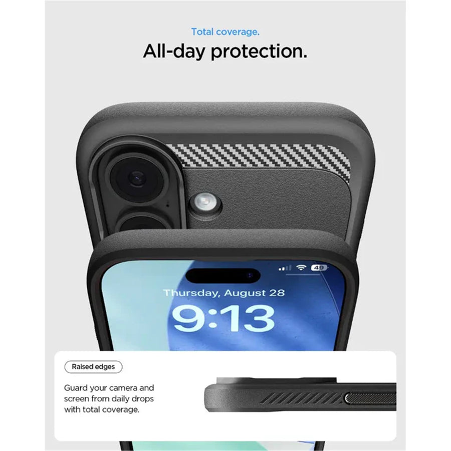 Spigen iPhone 17 (6.3") Rugged Armor  MagFit Case - Black