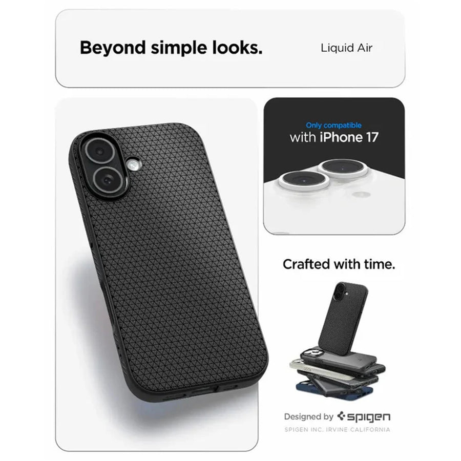 Spigen iPhone 17 (6.3") Liquid Air  Case - Matte Black