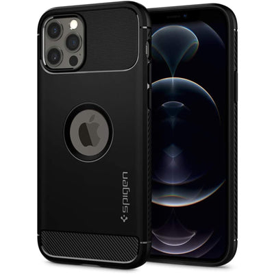 Spigen iPhone 12 / 12 Pro (6.1") Rugged Armor  Case - Black