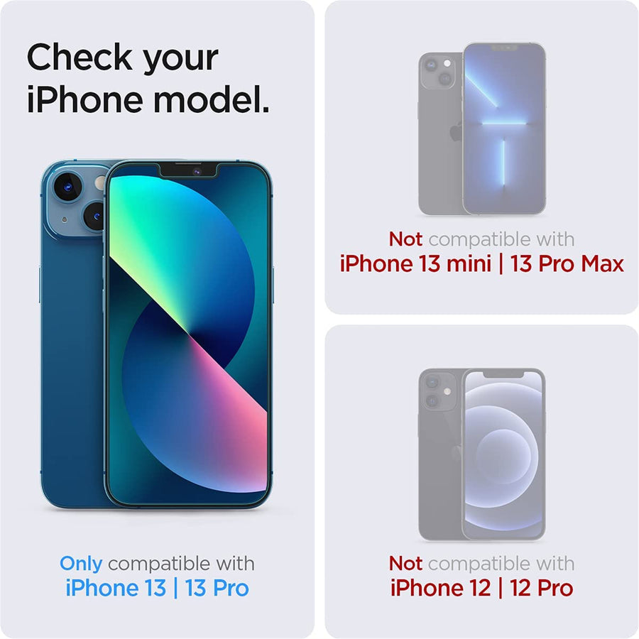 Spigen iPhone 17e/16e/14/13 Pro/13 (6.1")   Premium Tempered Glass Screen Protector