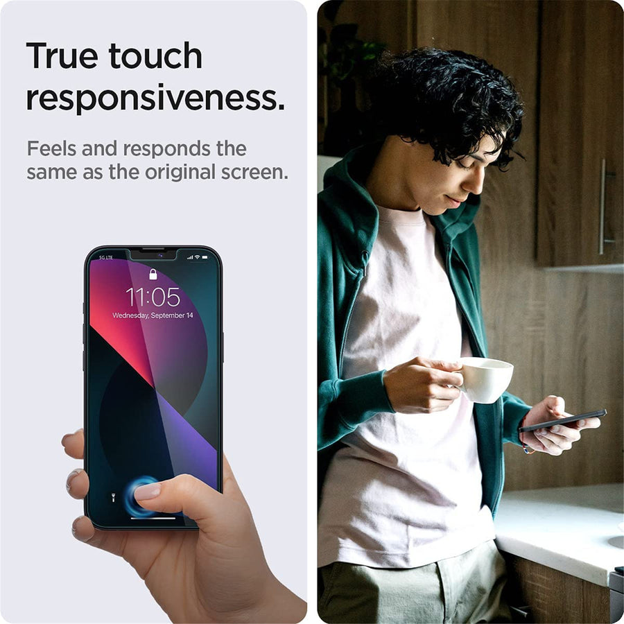 Spigen iPhone 17e/16e/14/13 Pro/13 (6.1")   Premium Tempered Glass Screen Protector
