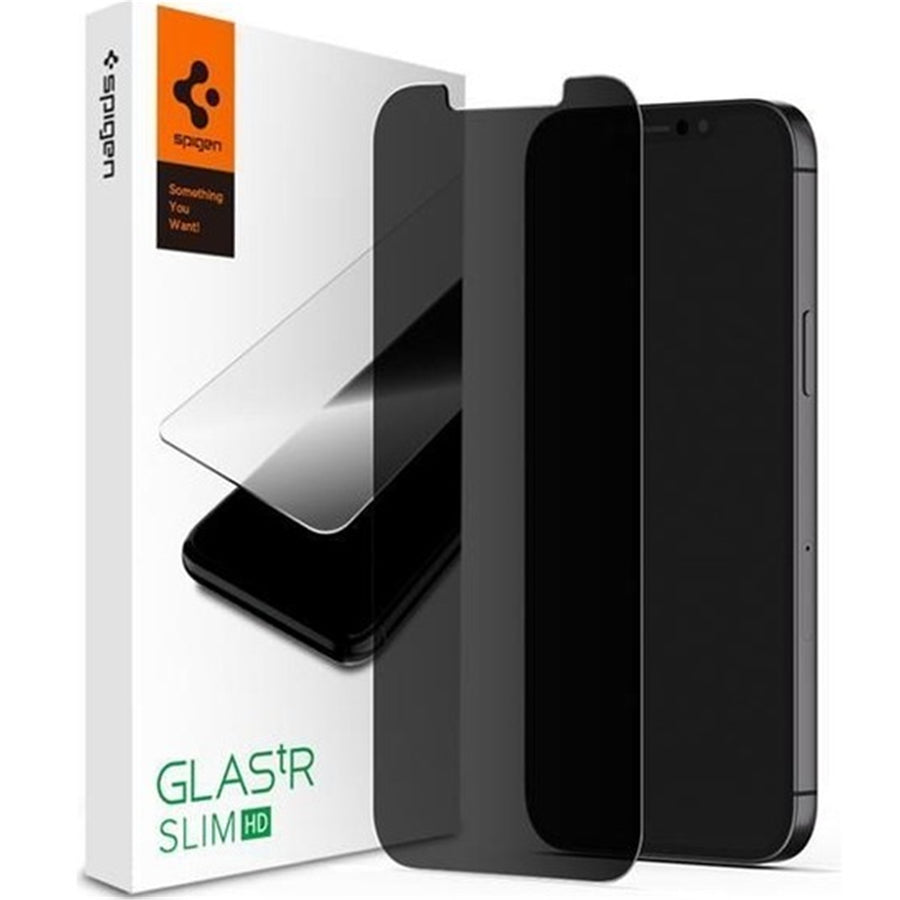 Spigen iPhone 17e/16e /14 / 13 Pro / 13 (6.1")   Premium Privacy Tempered Glass Screen Protector