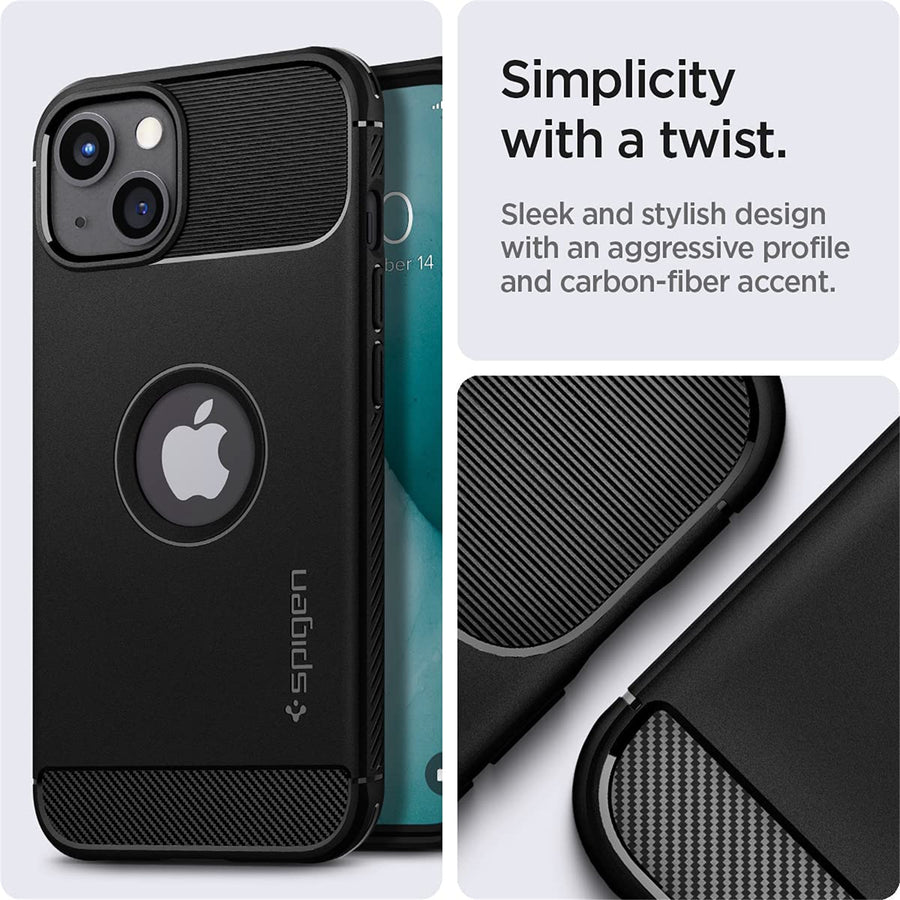 Spigen iPhone 13 (6.1") Rugged Armor  Case - Black