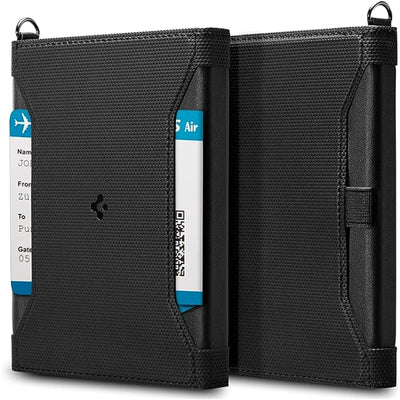 Spigen Passport Card Holder Wallet Travel Accessory with RFID Blocking, SIM Card holder
