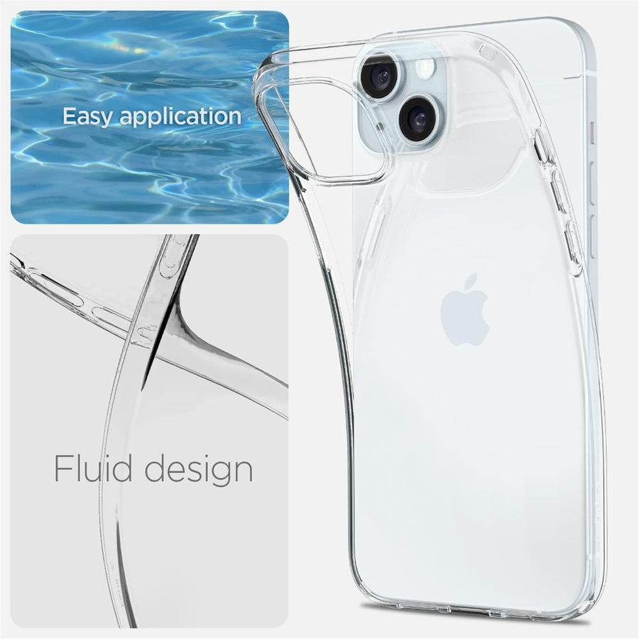 Spigen iPhone 15 (6.1") Liquid Crystal  Case - Crystal Clear