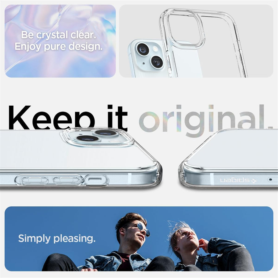 Spigen iPhone 15 (6.1") Ultra Hybrid  Case - Crystal Clear