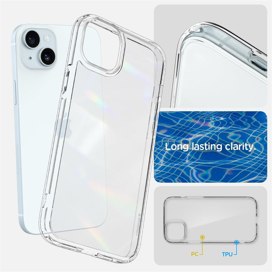 Spigen iPhone 15 (6.1") Ultra Hybrid  Case - Crystal Clear