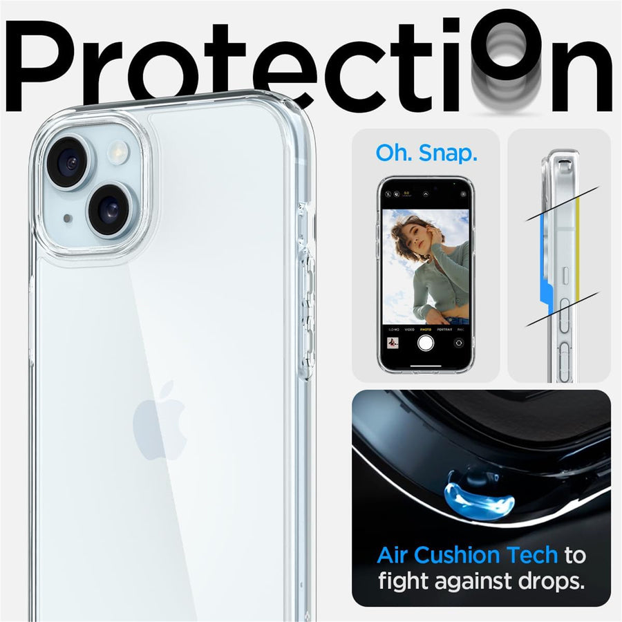 Spigen iPhone 15 (6.1") Ultra Hybrid  Case - Crystal Clear