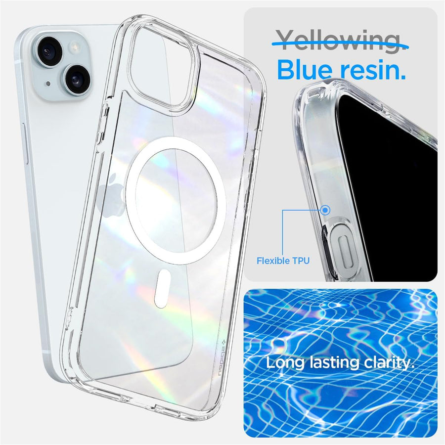 Spigen iPhone 15 (6.1") Ultra Hybrid  MagFit Case - Clear / Transparent