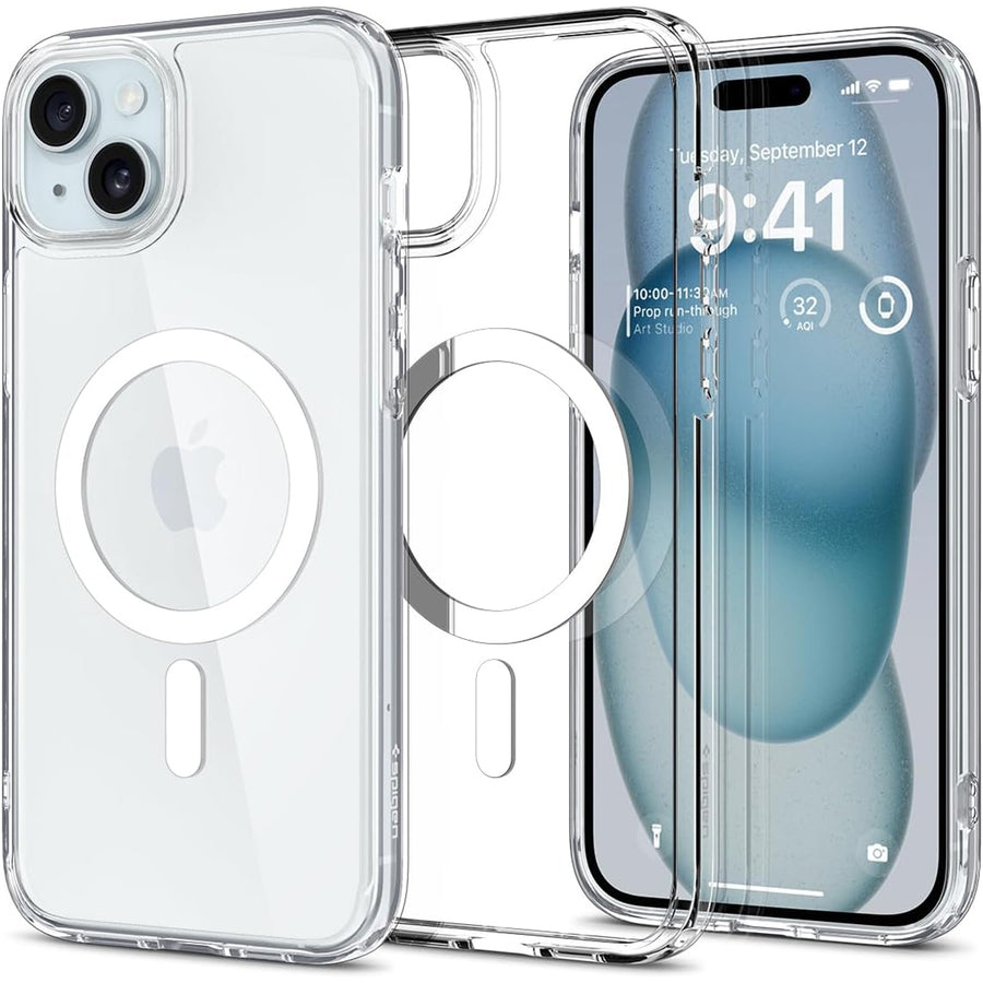 Spigen iPhone 15 (6.1") Ultra Hybrid  MagFit Case - Clear / Transparent