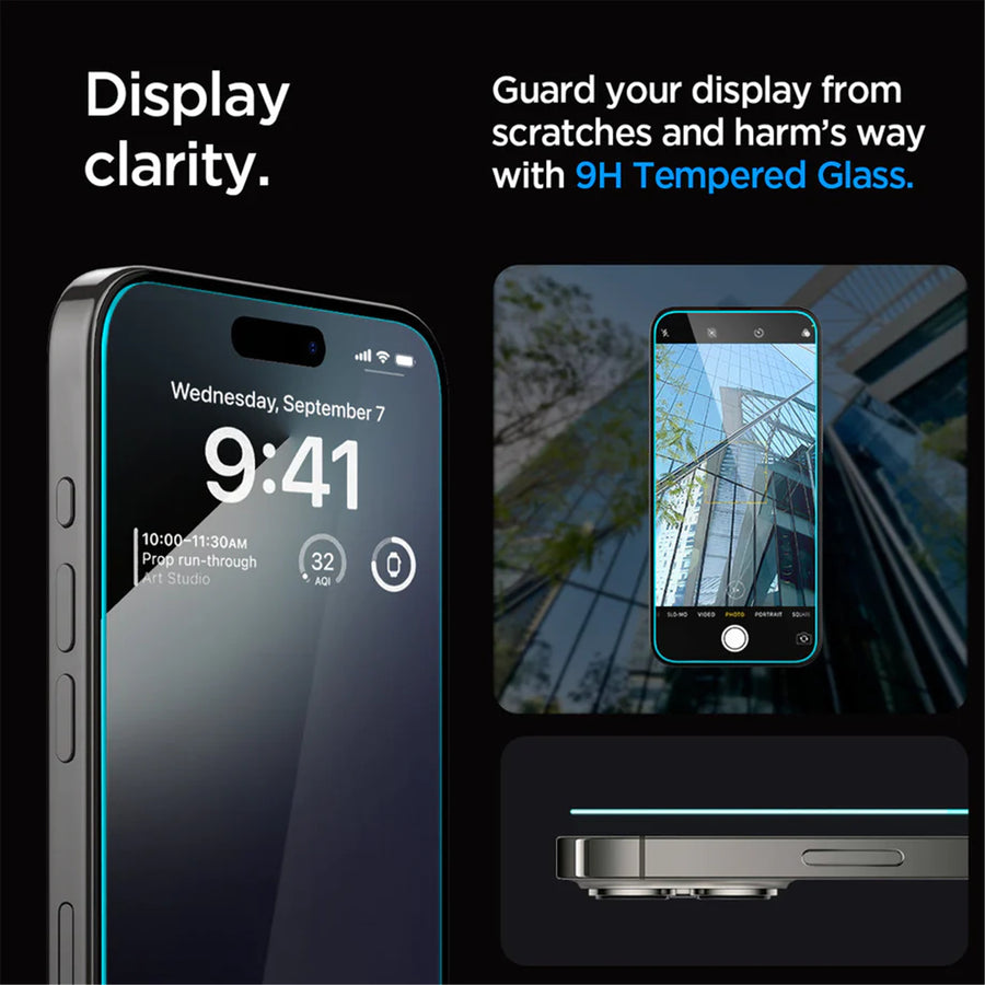 Spigen iPhone 15 Pro Max (6.7")   Premium Tempered Glass Screen Protector