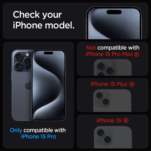 Spigen iPhone 15 Pro (6.1")   Premium Tempered Glass Screen Protector