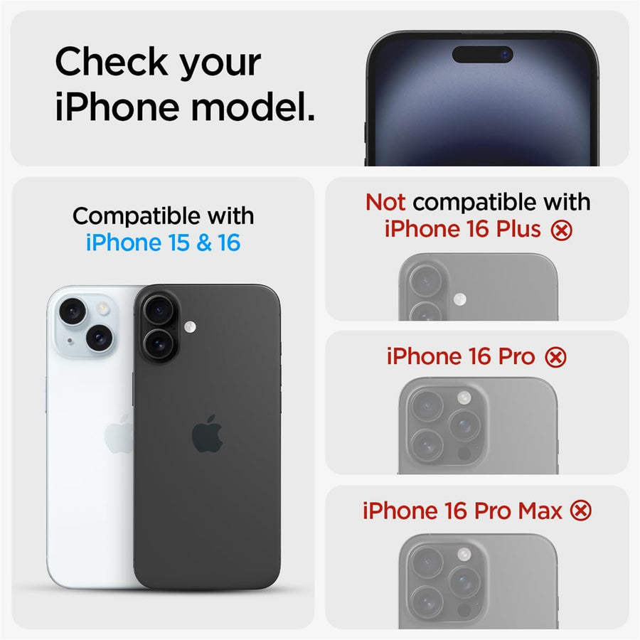 Spigen iPhone 16 (6.1") / 15 (6.1")   Premium Tempered Glass Screen Protector