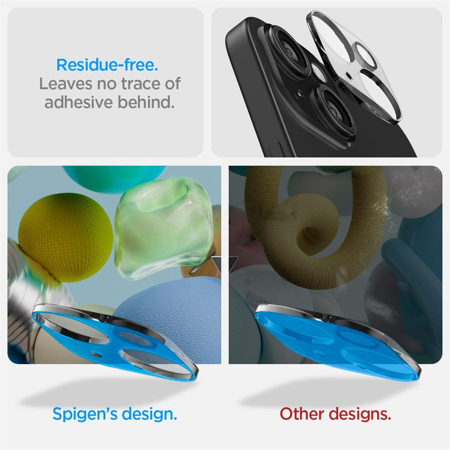 Spigen iPhone 15 / 15 Plus   Camera Lens Premium Tempered Screen Protector - 2 Pack