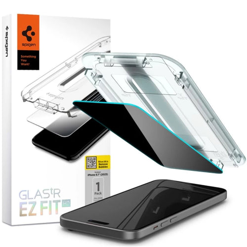 Spigen iPhone 15 (6.1")   Premium Privacy Tempered Glass Screen Protector