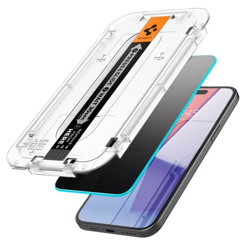 Spigen iPhone 15 (6.1")   Premium Privacy Tempered Glass Screen Protector