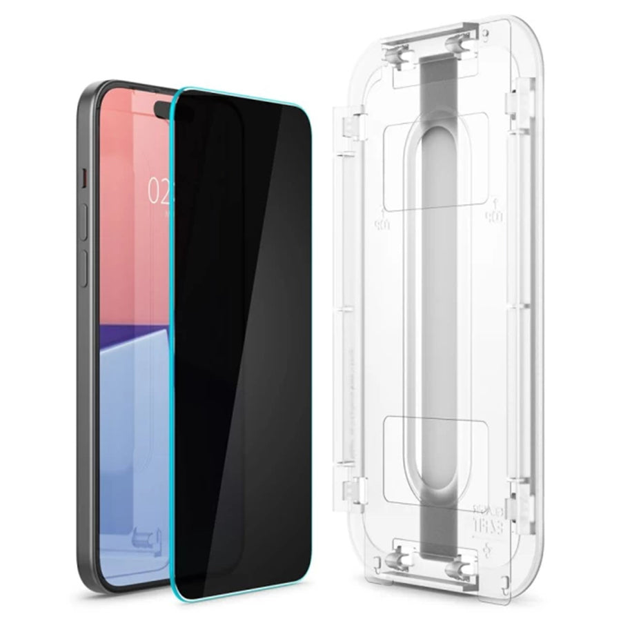 Spigen iPhone 15 (6.1")   Premium Privacy Tempered Glass Screen Protector