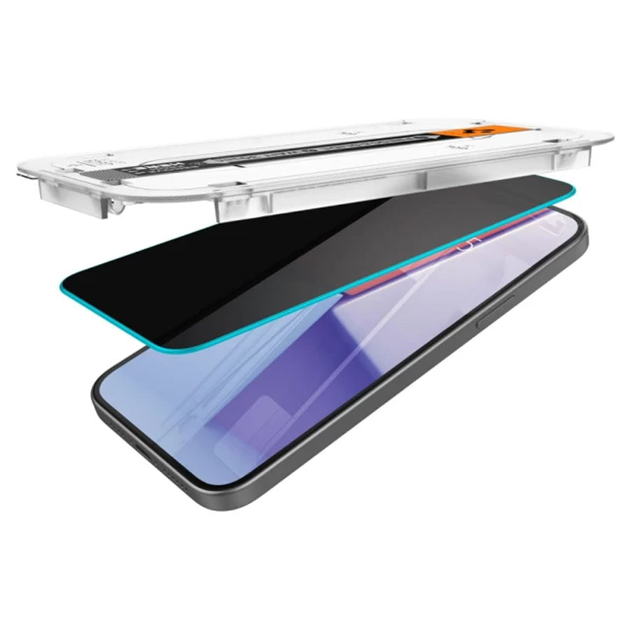 Spigen iPhone 15 (6.1")   Premium Privacy Tempered Glass Screen Protector