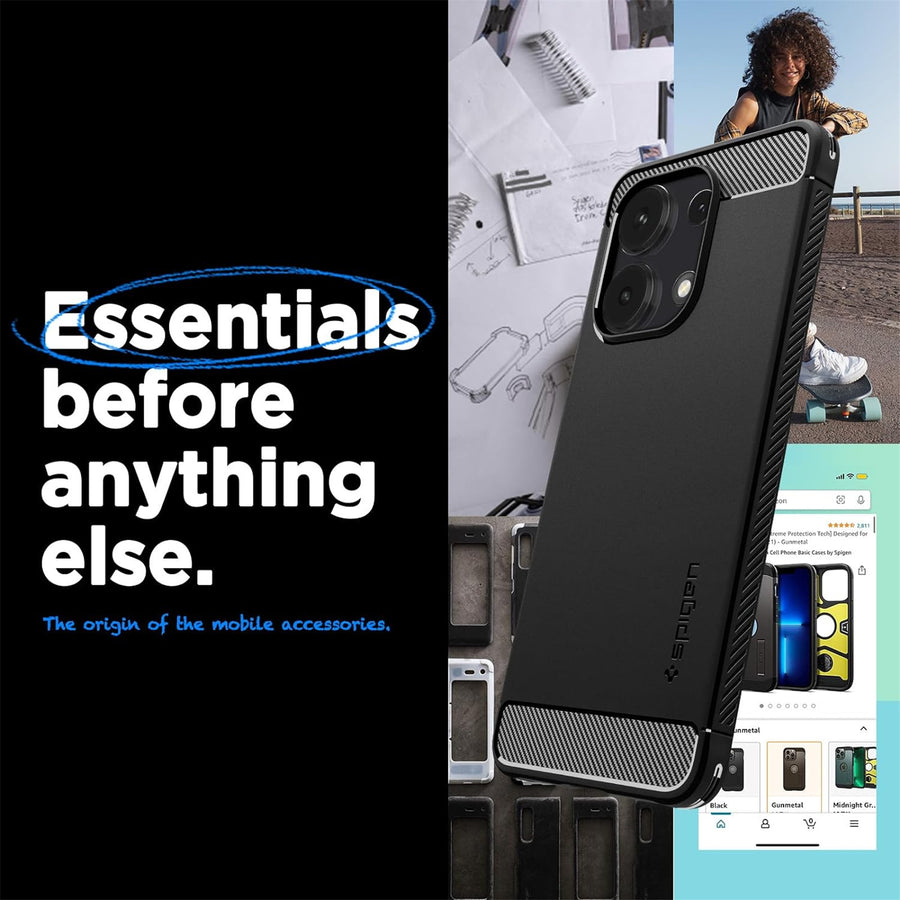 Spigen Xiaomi Redmi Note 13 4G Rugged Armor  Case - Black
