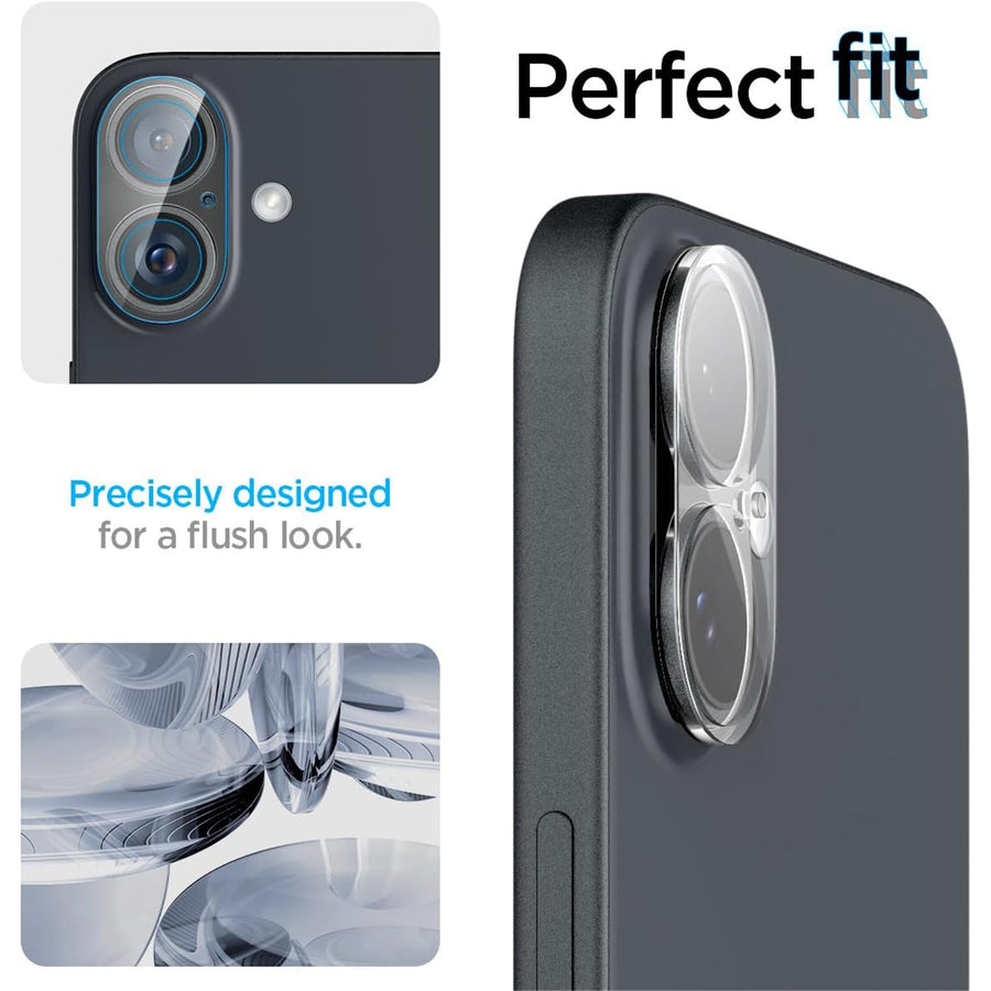 Spigen iPhone 16 / 16 Plus   Camera Lens Premium Tempered Screen Protector - 2 Pack