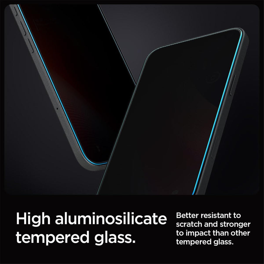 Spigen iPhone 16 Pro (6.3")   Premium Privacy Tempered Glass Screen Protector