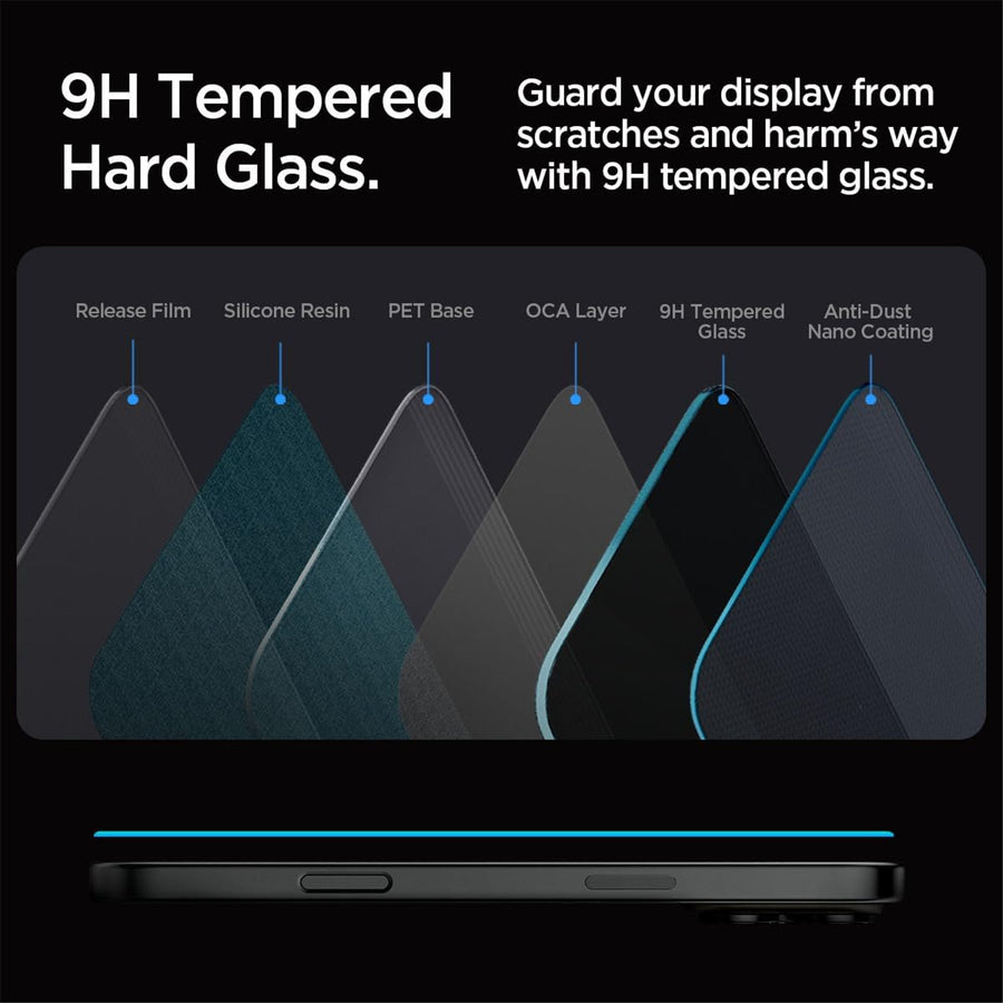 Spigen iPhone 16 Pro (6.3")   Premium Privacy Tempered Glass Screen Protector