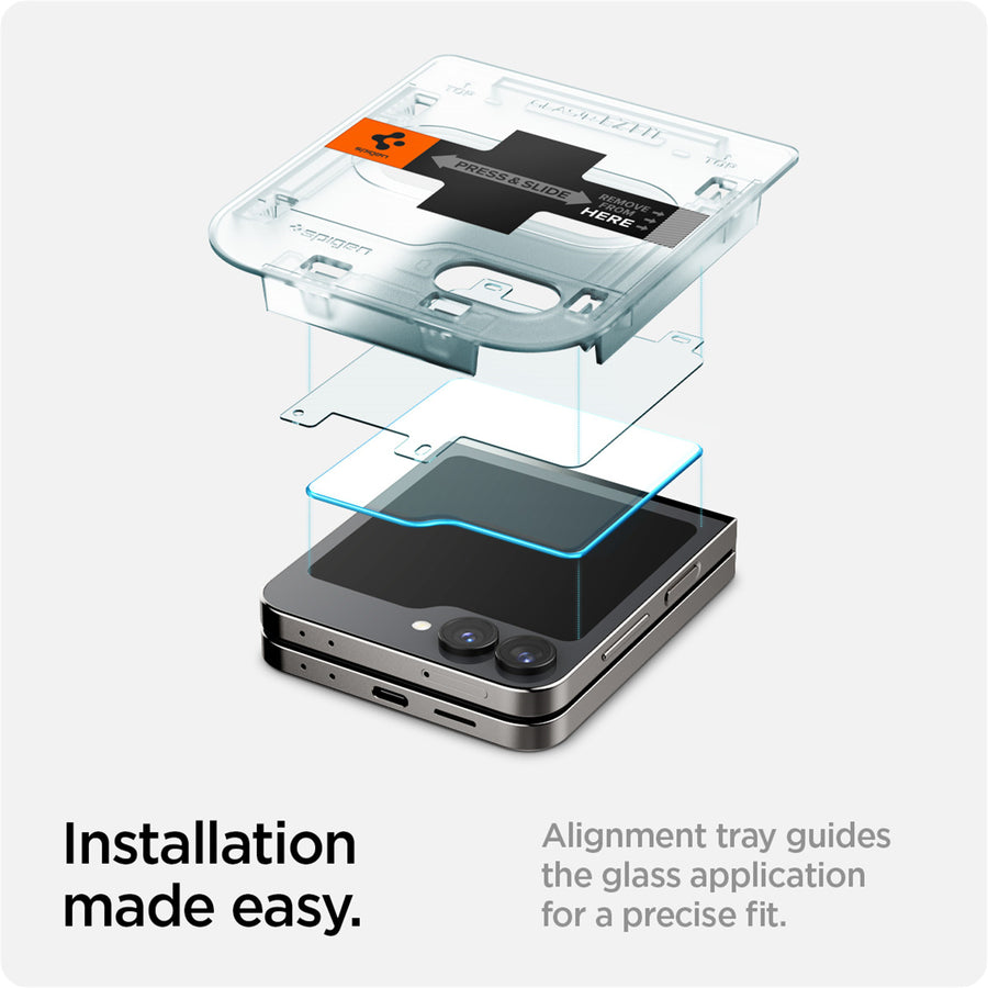 Spigen Galaxy Z Flip6 /7 FE Premium Tempered Glass Screen Protector - 2 Pack
