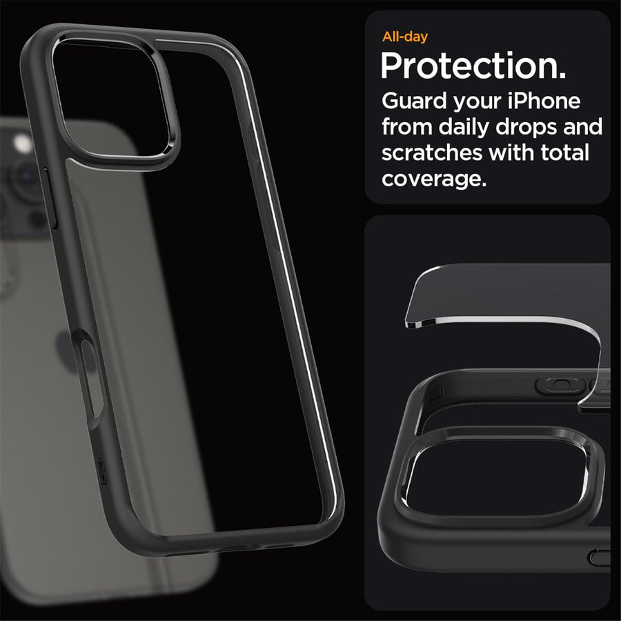 Spigen iPhone 16 Pro Max (6.9") Ultra Hybrid  Case - Clear / Matte Black
