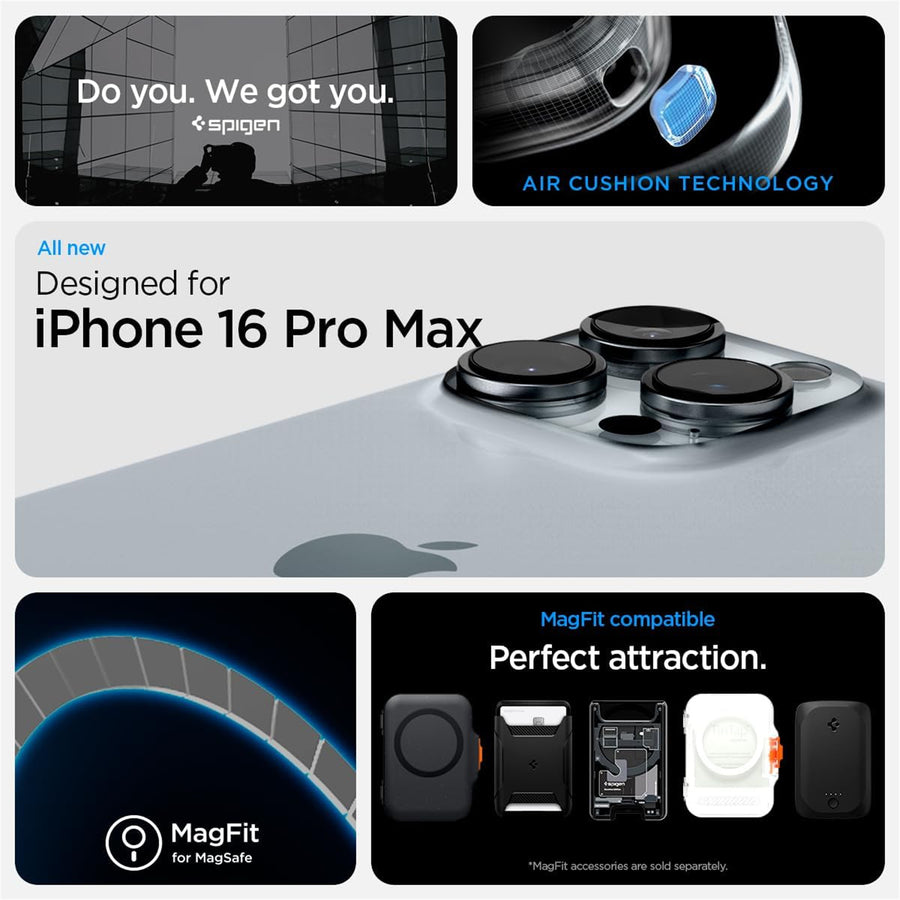 Spigen iPhone 16 Pro Max (6.9") Ultra Hybrid ZeroOne  MagFit Case - Crystal Clear