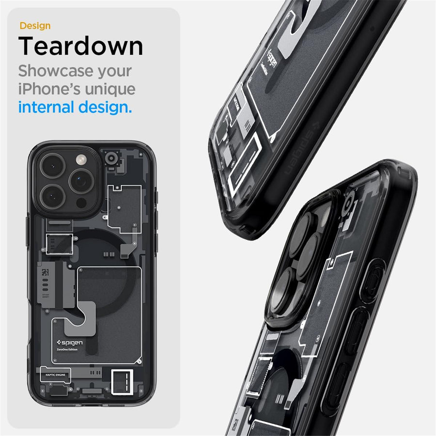 Spigen iPhone 16 Pro Max (6.9") Ultra Hybrid ZeroOne  MagFit Case - Crystal Clear