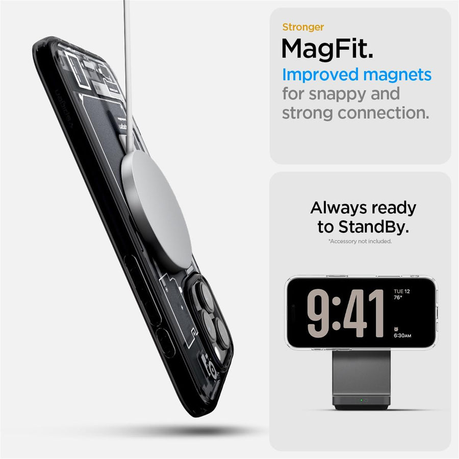 Spigen iPhone 16 Pro Max (6.9") Ultra Hybrid ZeroOne  MagFit Case - Crystal Clear