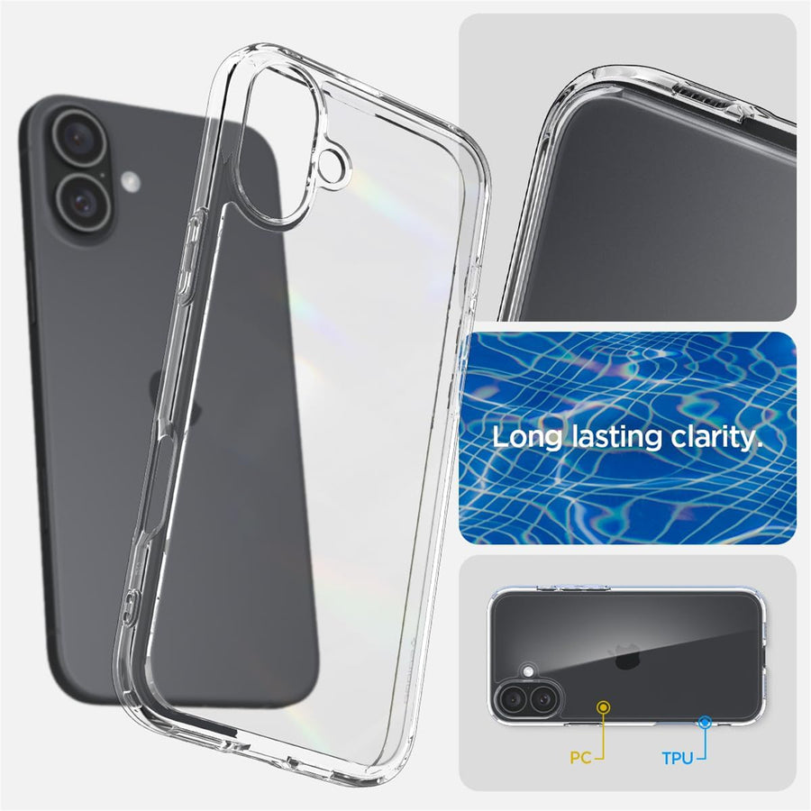 Spigen iPhone 16 Plus (6.7") Ultra Hybrid  Case - Crystal Clear