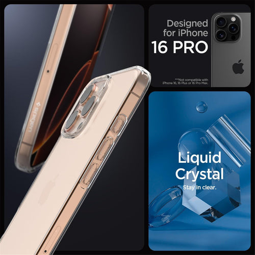 Spigen iPhone 16 Pro (6.3") Liquid Crystal  Case - Crystal Clear