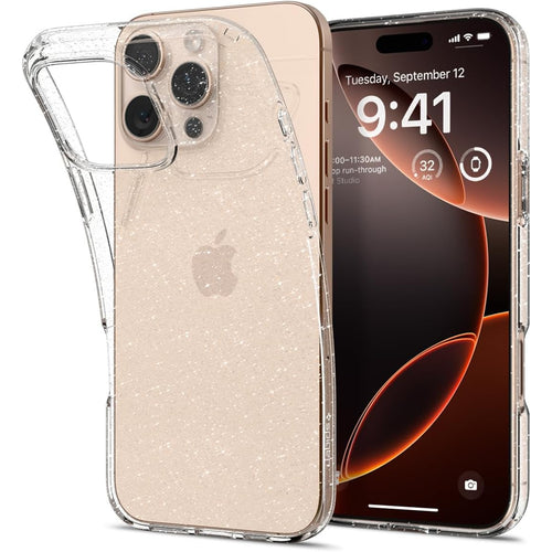 Spigen iPhone 16 Pro (6.3") Liquid Crystal  Glitter Case - Crystal Quartz