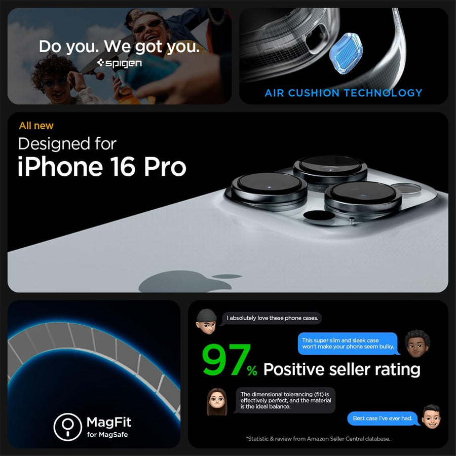 Spigen iPhone 16 Pro (6.3") Ultra Hybrid  MagSafe Case - Crystal Clear