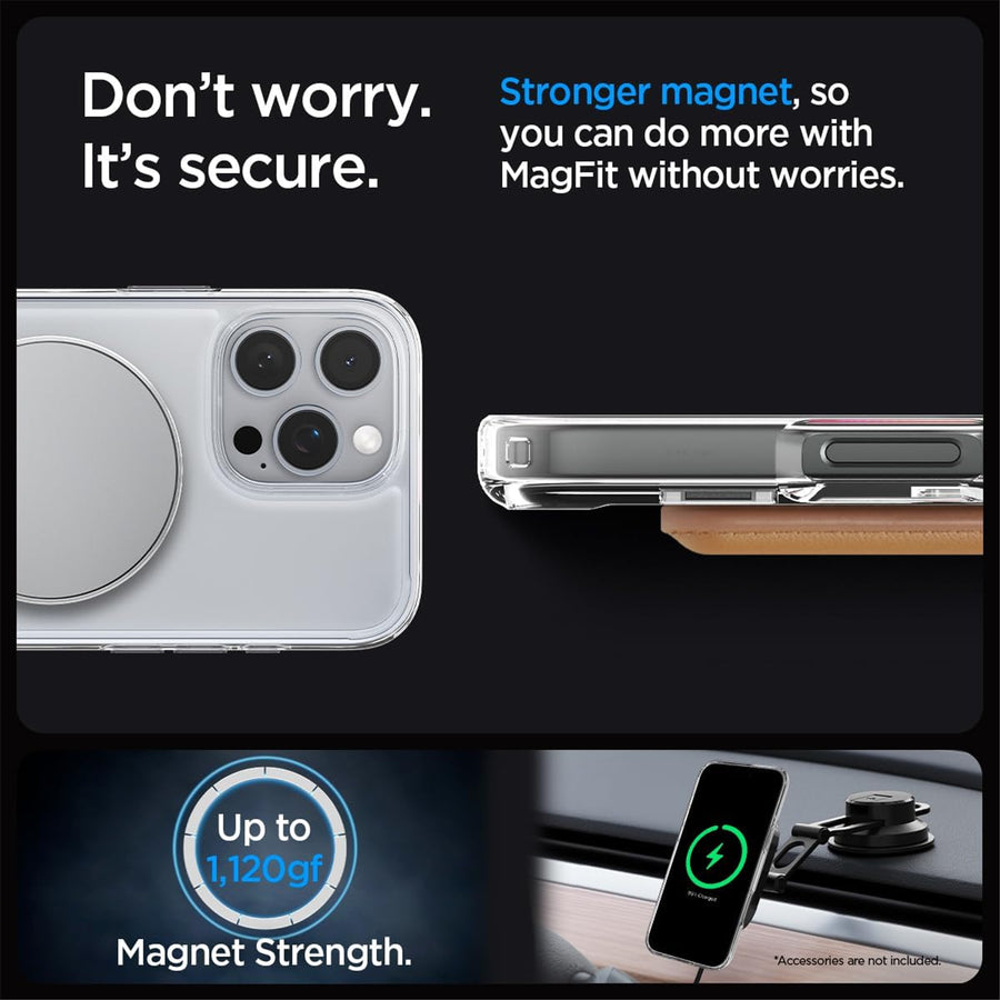 Spigen iPhone 16 Pro (6.3") Ultra Hybrid S  MagFit Case - Clear / Transparent