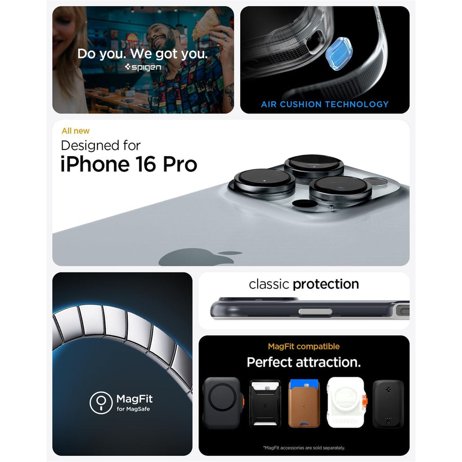 Spigen iPhone 16 Pro (6.3") Classic C1  MagFit Case - Graphite