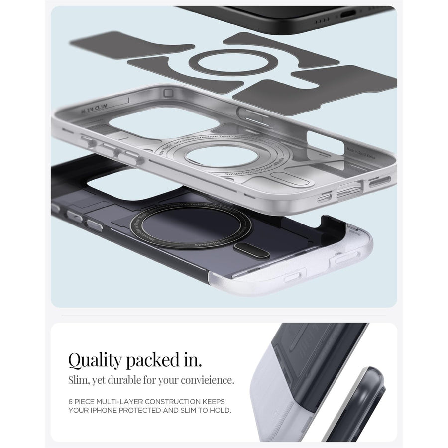 Spigen iPhone 16 Pro (6.3") Classic C1  MagFit Case - Graphite