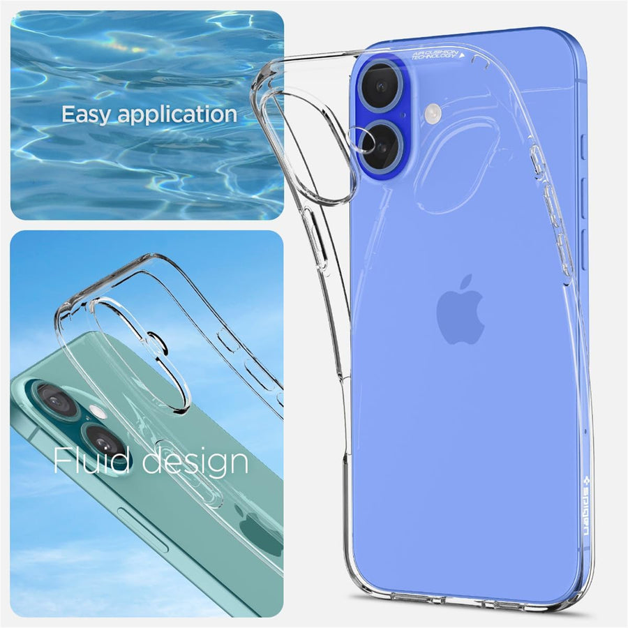 Spigen iPhone 16 (6.1") Liquid Crystal  Case - Crystal Clear