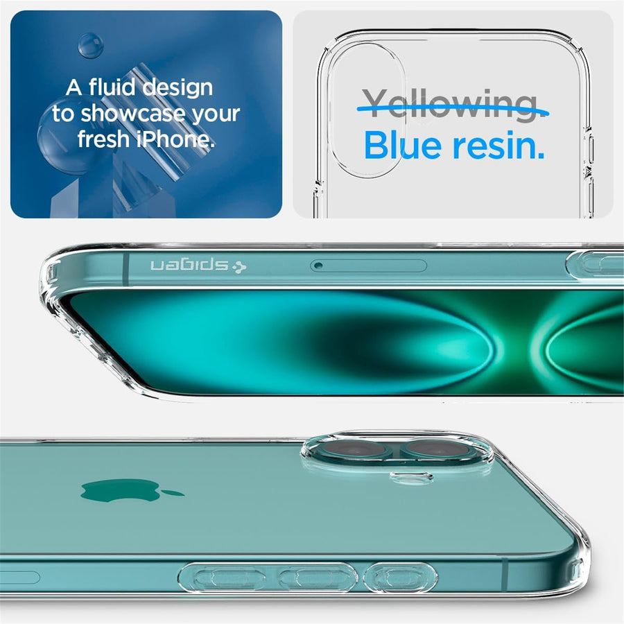 Spigen iPhone 16 (6.1") Liquid Crystal  Case - Crystal Clear