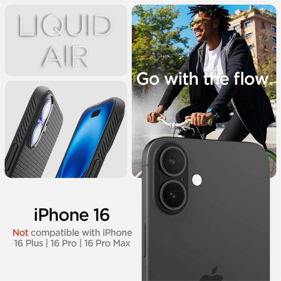 Spigen iPhone 16 (6.1") Liquid Air  Case - Matte Black