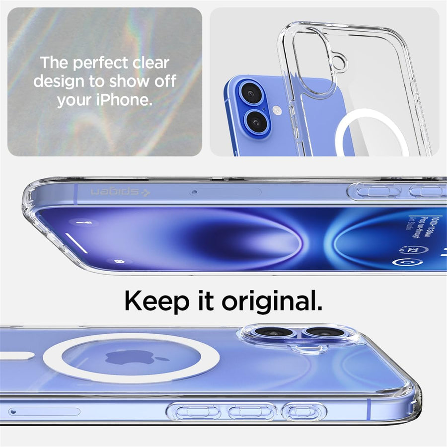 Spigen iPhone 16 (6.1") Ultra Hybrid  MagSafe Case - Crystal Clear