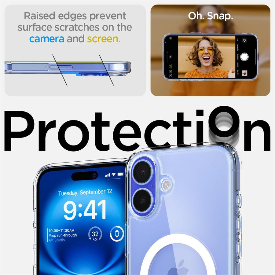 Spigen iPhone 16 (6.1") Ultra Hybrid  MagSafe Case - Crystal Clear