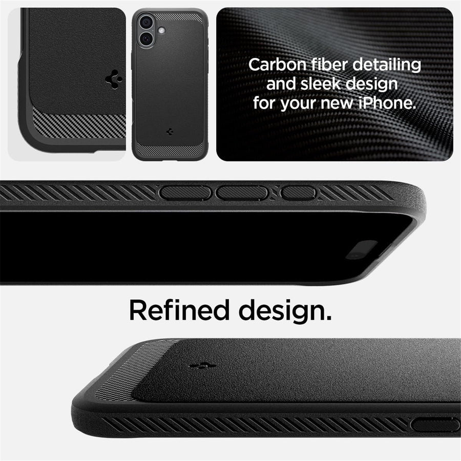 Spigen iPhone 16 (6.1") Rugged Armor  MagFit Case - Black