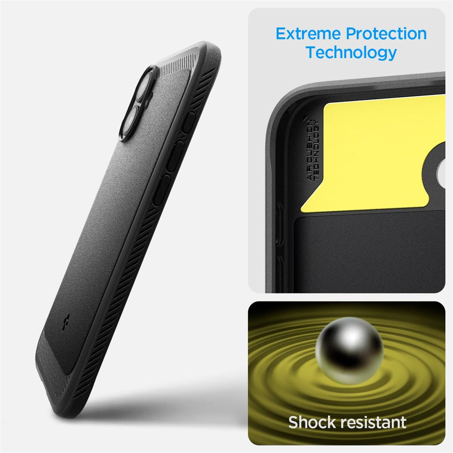 Spigen iPhone 16 (6.1") Rugged Armor  MagFit Case - Black