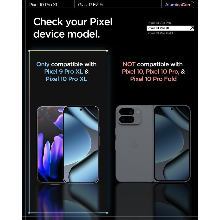 Spigen Google Pixel 9 Pro XL   Premium Tempered Glass Screen Protector (2 Pack) - 9H Hardness
