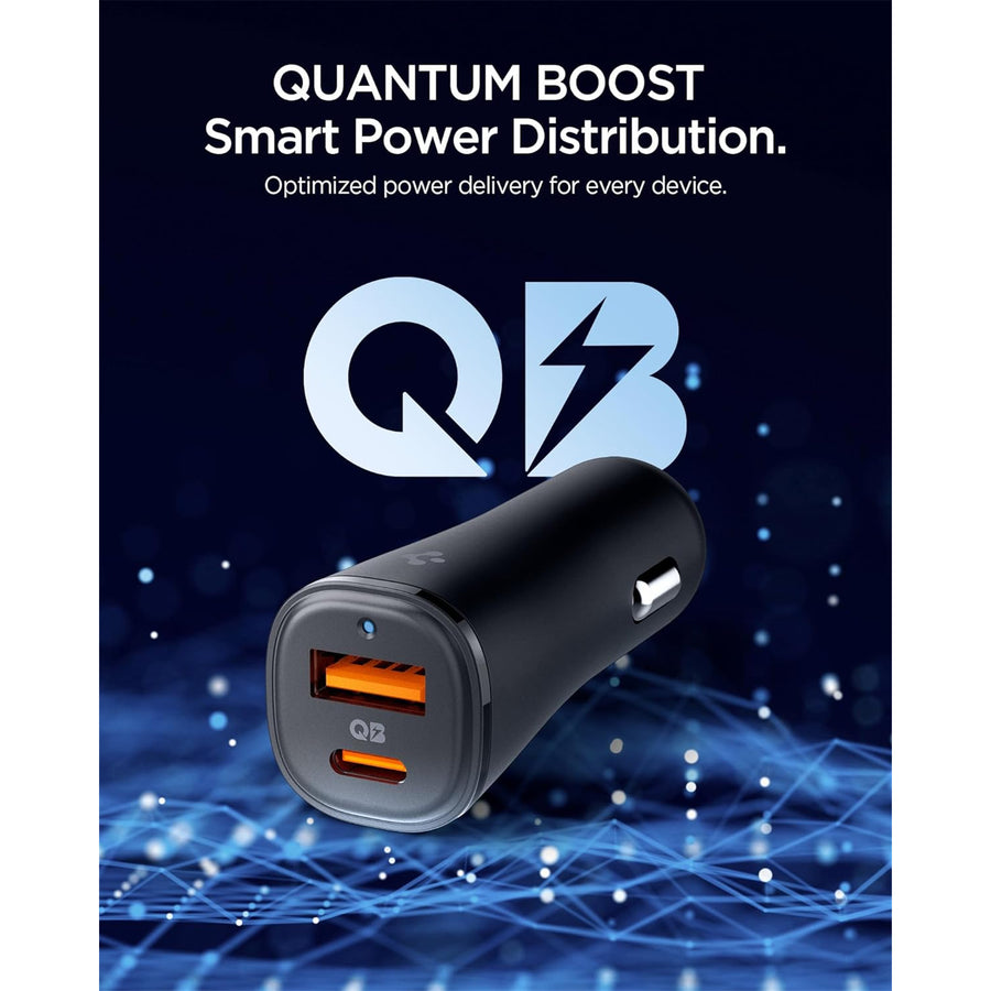 Spigen Essential  48W Dual Output Car Charger - Black-